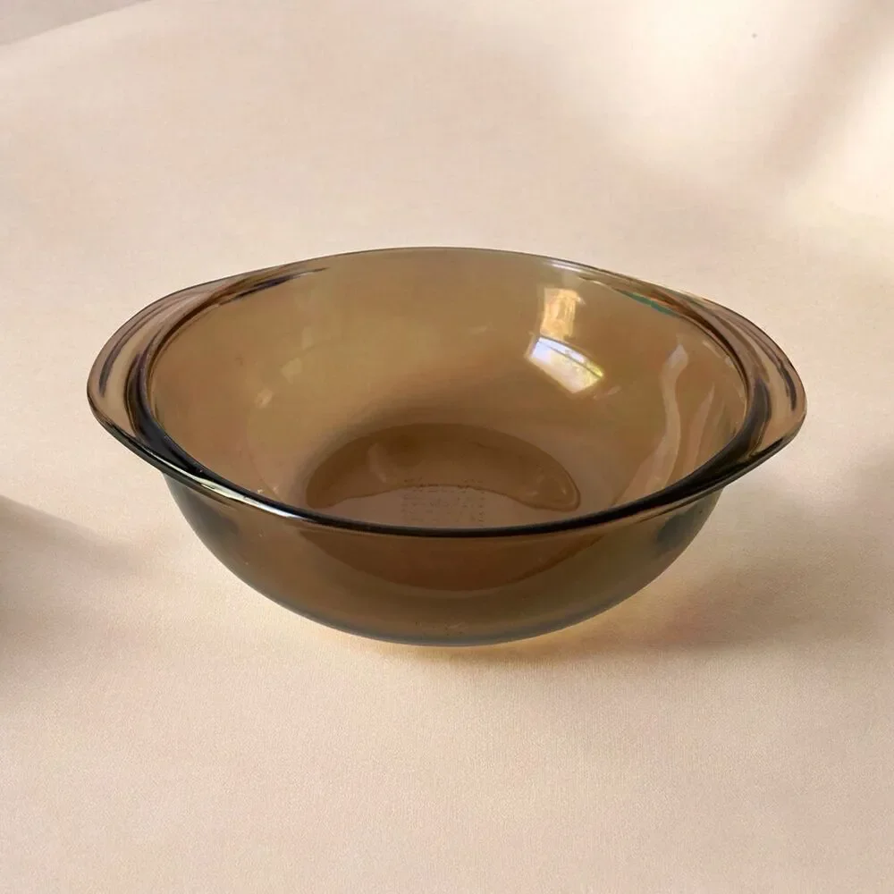 Vintage PYREX Smoked Brown Glass Bowl 023 1.5 Quart Oven & Microwave Safe NO LID
